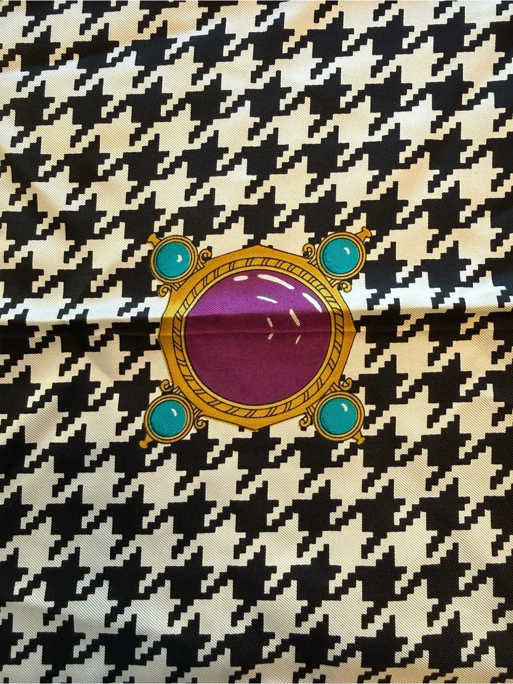 Large vintage Christian Dior silk twill scarf